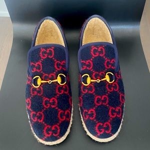 Gucci Shearling Horsebit Loafers